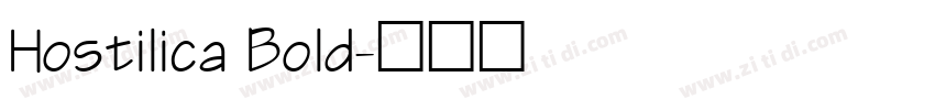 Hostilica Bold字体转换